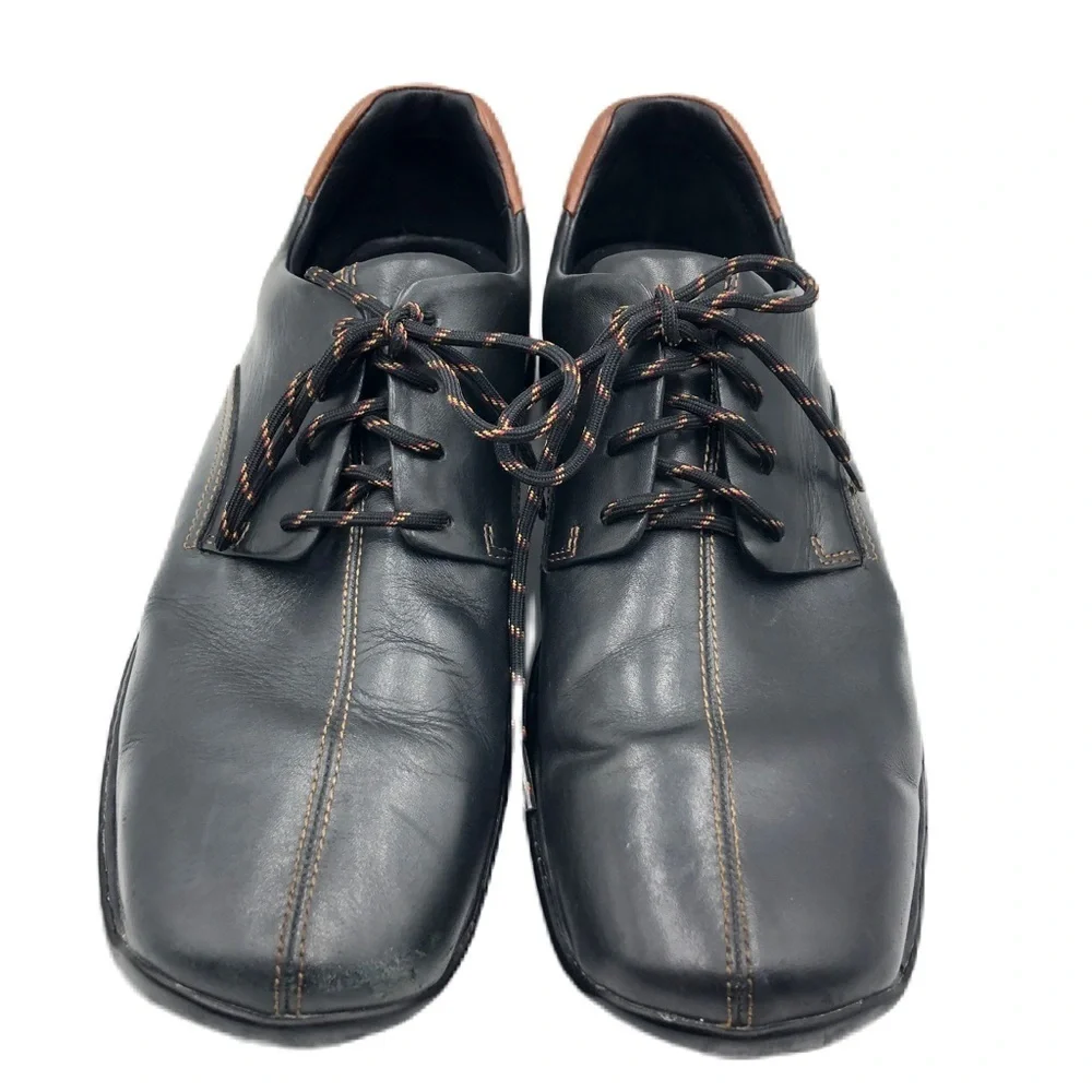 Cole Haan Men's Black Square Toe Lace Up Business Casual Comfort Size 9.5M